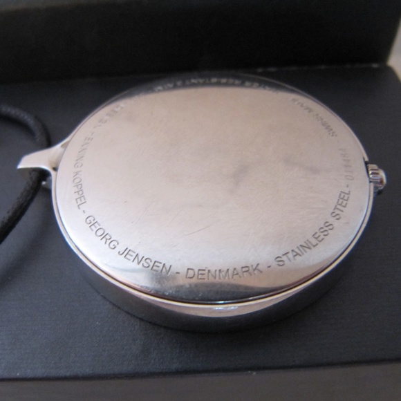 Rare, Georg Jensen Pendant Watch with Black Dial main image 6